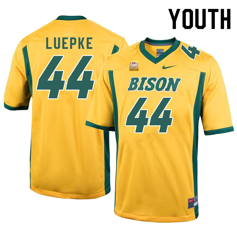 Youth #44 Hunter Luepke North Dakota State Bison College Football Jerseys Sale-Yellow - Click Image to Close